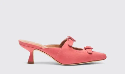 Scarosso Liz 55mm Suede Mules In Pink - Suede