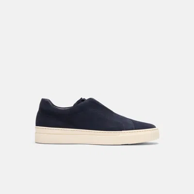 Scarosso Luca Slip-on Suede Sneakers In Blue - Suede