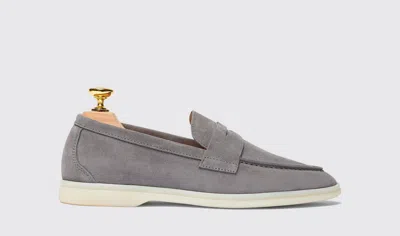 Scarosso Luciana Grey Suede - Woman Loafers Grey In Grey - Suede