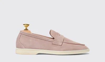 Scarosso Luciana Pink Suede - Woman Loafers Pink In Pink - Suede