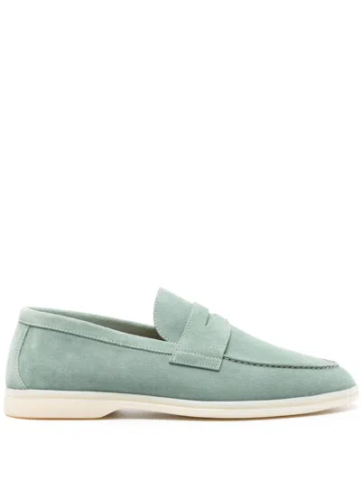 Scarosso Luciano Suede Loafers In Green