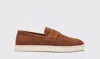 Scarosso Lucio Suede Sneakers In Tan - Suede