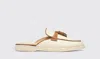 Scarosso Lucrezia Tassel Raffia Mules In Beige - Straw