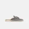 Scarosso Lucrezia Suede Mules In Grey - Suede