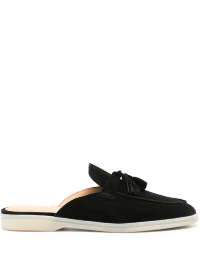 Scarosso Lucrezia Suede Mules In Black