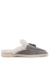 Scarosso Lucrezia Suede Mules In Grey