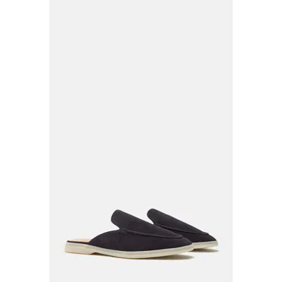 Scarosso Lucrezio Slippers In Blue - Suede