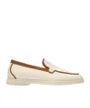 Scarosso Ludovica Almond Toe Loafers In Neutral