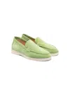 Scarosso Ludovica Slip-on Suede Loafers In Green
