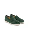 Scarosso Ludovica Slip-on Suede Loafers In Green