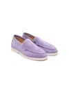 Scarosso Ludovica Slip-on Suede Loafers In Purple