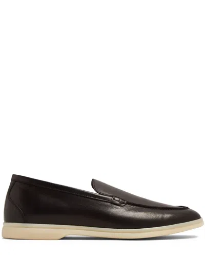 Scarosso Ludovico Leather Loafers In Brown
