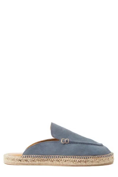 Scarosso Suede Jute-sole Espadrilles In Grey