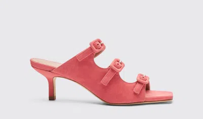Scarosso Manuela 60mm Suede Sandals In Pink