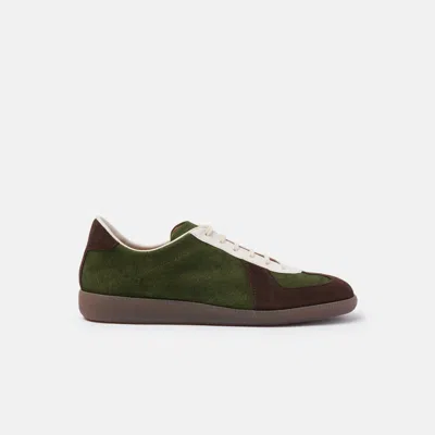 Scarosso Two-tone Suede Sneakers In Green