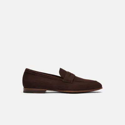 Scarosso Loafers Marzio Moro Scamosciato Suede Leather In Dark Brown Suede