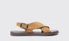 Scarosso Massimo Suede Sandals In Beige - Suede