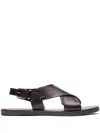 Scarosso Massimo Buckle-fastened Sandals In Brown