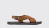 Scarosso Massimo Suede Sandals In Tan - Suede