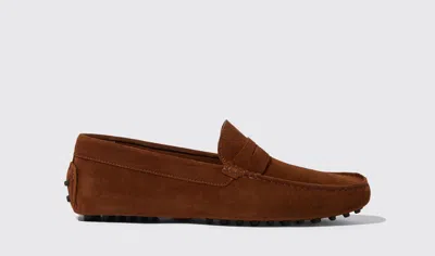 Scarosso Scott Loafers In Cigar - Suede