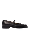 Scarosso Minni Buckle Fastened Flat Shoes In Black