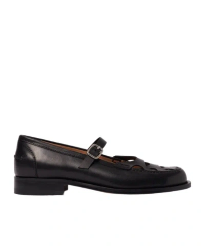 SCAROSSO SCAROSSO MINNI BUCKLE FASTENED FLAT SHOES