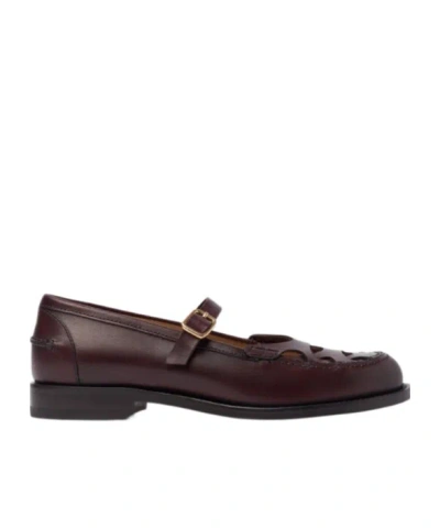 SCAROSSO SCAROSSO MINNI BUCKLE FASTENED FLAT SHOES