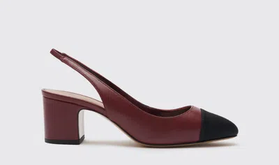 Scarosso 65mm Miranda Pumps In Burgundy - Calf