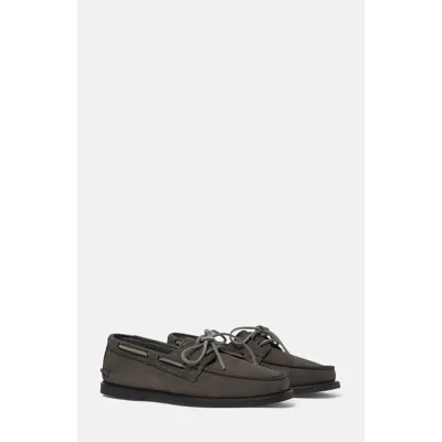 Scarosso Round Toe Business Casual Shoes In Gray