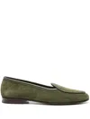 Scarosso Nele Suede Loafers In Green