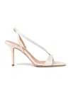 Scarosso Paula Almond-toe Strappy Sandals In White