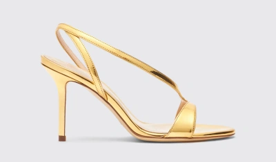 Scarosso Paula Gold - Woman Sandals Gold In Gold - Metal