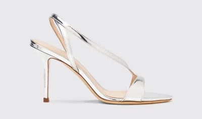 Scarosso Paula Silver - Woman Sandals Silver In Metallic