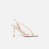 Scarosso Paula Almond-toe Strappy Sandals In White
