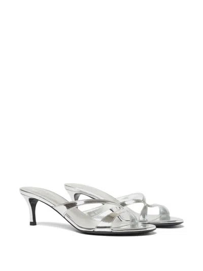 Scarosso Pauli Crossed-straps Sandals In Metallic