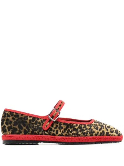 Scarosso Petra Velvet Ballerina Shoes In Multi