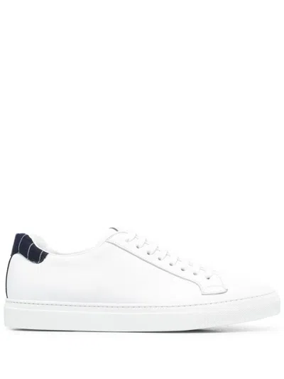 Scarosso Pinstripe-counter Sneakers In White