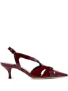 Scarosso Pointed Slingback Pumps In Red