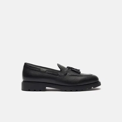 Scarosso Raffaello Black Grain In Black Grain- Calf