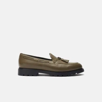 Scarosso Raffaello Olive Grain In Olive Grain- Calf