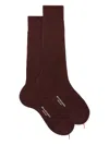 Scarosso Cotton Calf Socks In Red