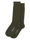 Scarosso Ribbed-trim Socks In Green