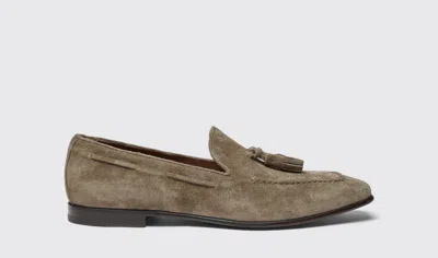 Scarosso Rodolfo Taupe Suede - Man Loafers Taupe In Taupe - Suede