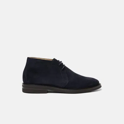 Scarosso Roger Blue Suede In Black