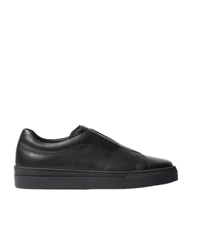 Scarosso Round Head Low Upper Board Shoes In Black