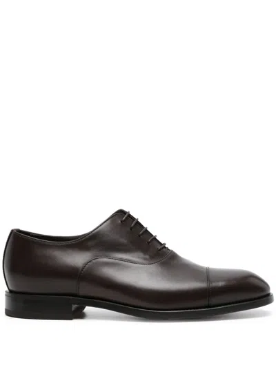 Scarosso Salvatore Leather Oxford Shoes In Brown