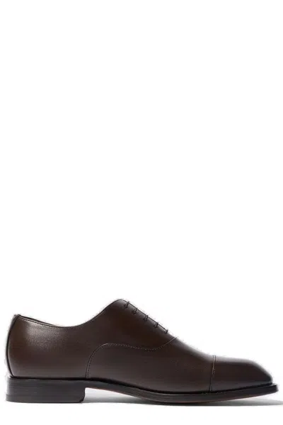 Scarosso Salvatore Leather Oxford Shoes In Black Calf