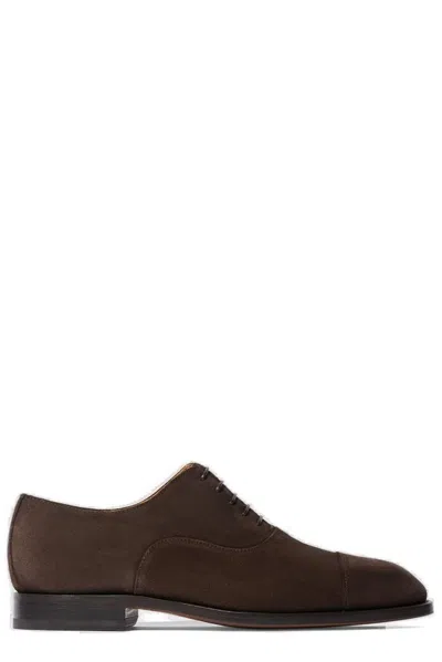 Scarosso Salvatore Panelled Oxford Shoes In Brown