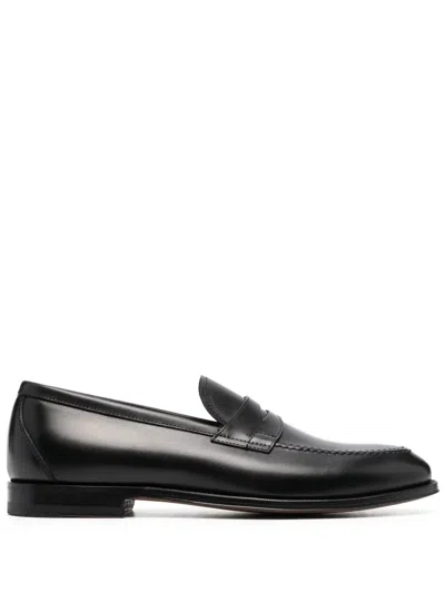 Scarosso Stefano Leather Loafers In Schwarz