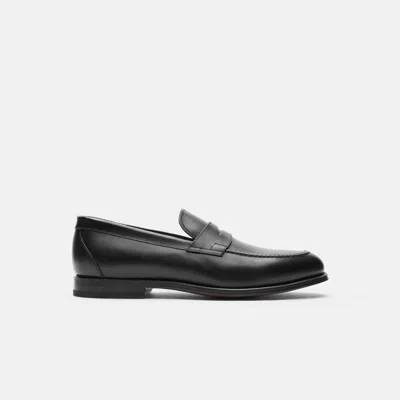 Scarosso Loafers Stefano Nero Calf Leather In Black Calf